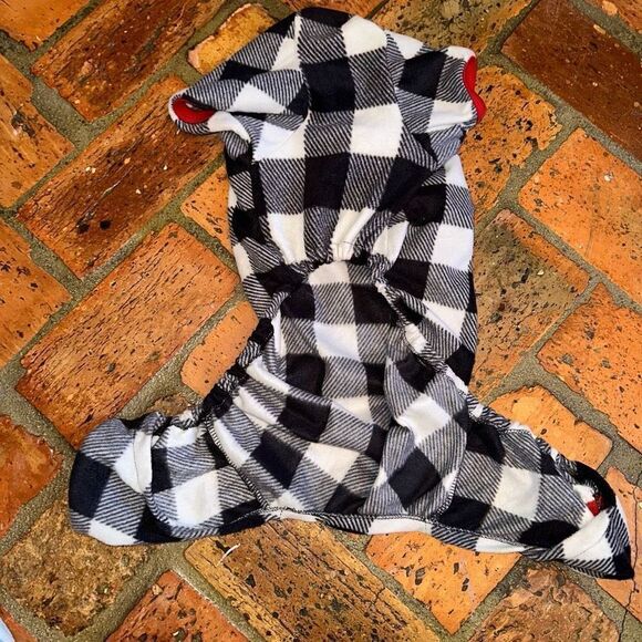 Target Pet Pajamas Buffalo Plaid Check Fleece - Picture 3 of 3